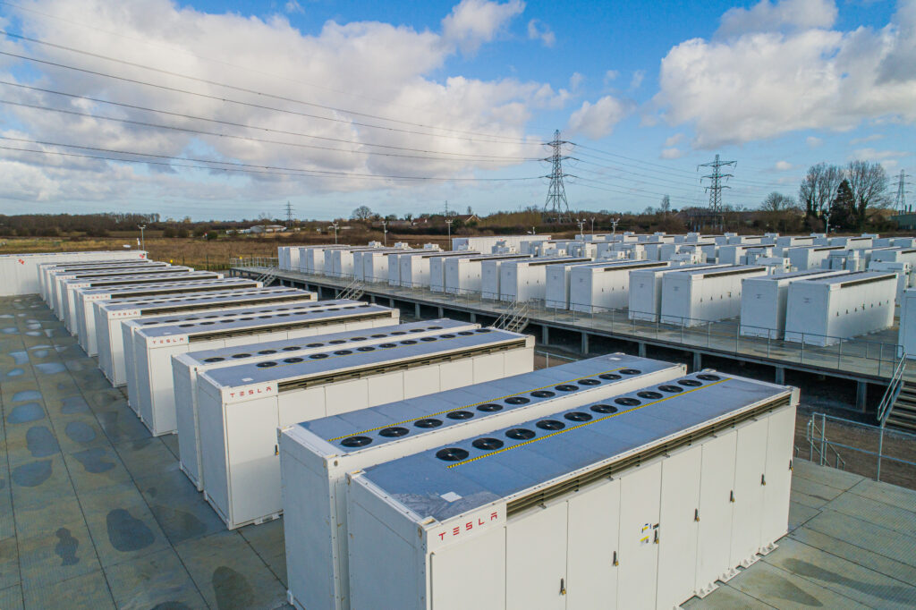 Internal shot of Pillswood battery energy storage system